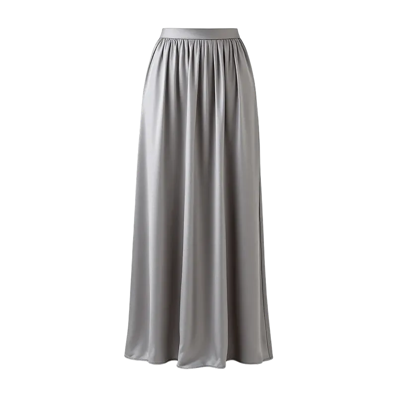 grey maxi skirt