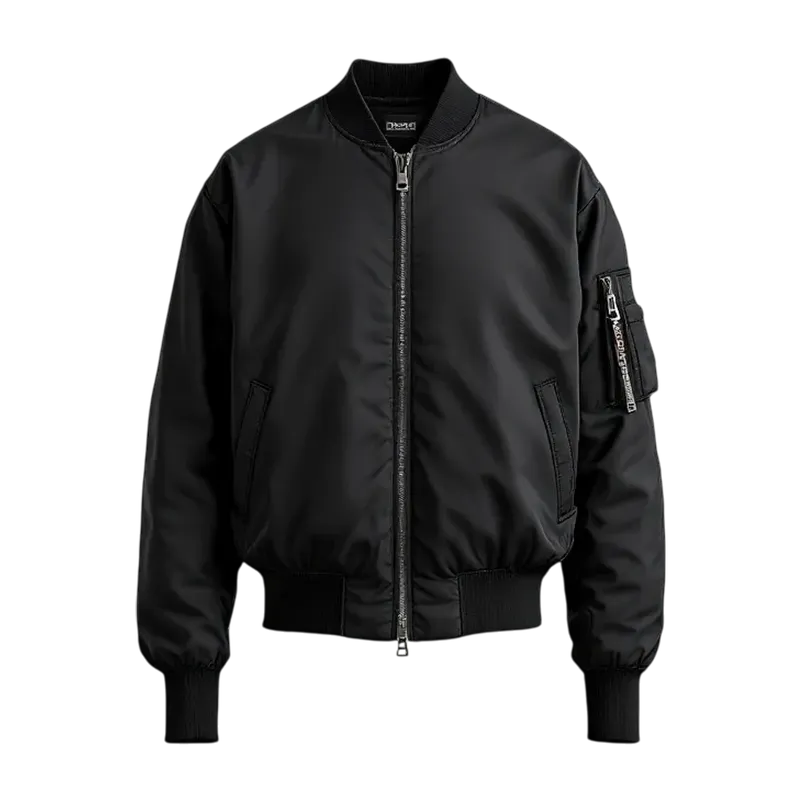 black bomber jacket