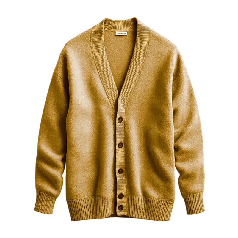 ochre cardigan