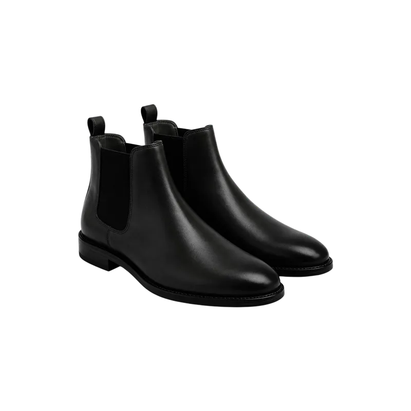 black chelsea boots